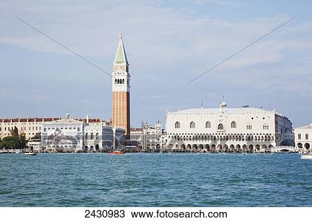 Stock Image - Venice from San Giorgio Maggiore; Venice, Italy. Fotosearch