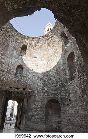 Stock Image - Vestibule Of Diocletian Palace, Split, Split-Dalmatia, Croatia. Fotosearch