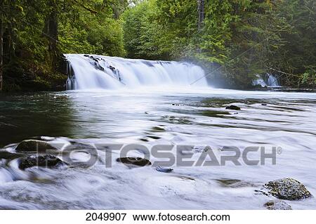 Stock Photo - Vetter Falls, Nisga'a Provincial Park, British Columbia. Fotosearch