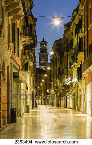 Via Mazzini Street; Verona, Italy View Large Photo Image Picture - Via Mazzini Street; Verona, Italy. Fotosearch