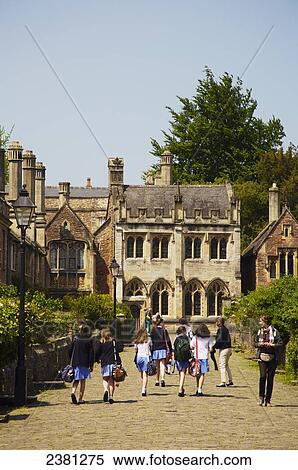 Stock Photography - Vicars Close; Wells, Somerset, England. Fotosearch