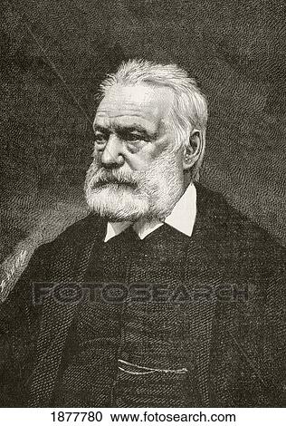 Victor Marie Hugo 1802 - 1885. French Poet, Novelist And Dramatist. From Nuestro Siglo, Published Barcelona 1883. View Large Photo Image Stock Image - Victor Marie Hugo 1802 - 1885. French Poet, Novelist And Dramatist. From Nuestro Siglo, Published Barcelona 1883.. Fotosearch