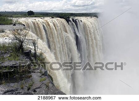 Stock Photo - Victoria Falls; Zambia. Fotosearch