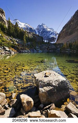Victoria Lake And Mountains, Yoho National Park, British Columbia View Large Photo Image Stock Photograph - Victoria Lake And Mountains, Yoho National Park, British Columbia. Fotosearch