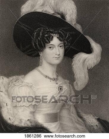 Stock Photograph - Victoria Maria Louisa Duchess Of Kent And Strathearn 1786 To 1861 Mother Of Queen Victoria Engraved By J Cochran After H Collen From The Book National Portrait Gallery Volume Iv Published C 1835. Fotosearch