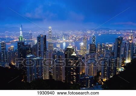 Stock Image - Victoria Peak, Hong Kong Island, China, Asia.. Fotosearch