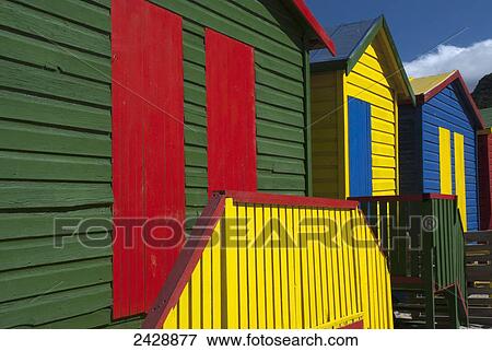 Victorian bathing houses, False Bay; Muizenberg, Cape Town, South Africa View Large Photo Image Stock Photo - Victorian bathing houses, False Bay; Muizenberg, Cape Town, South Africa. Fotosearch