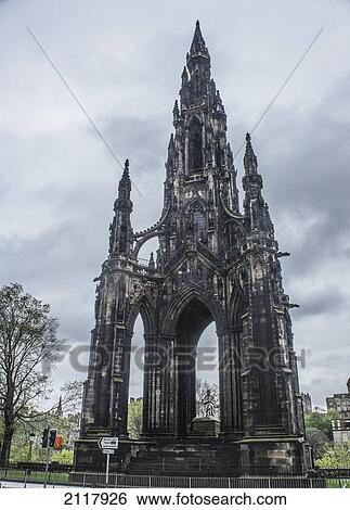 Victorian Gothic Monument To Author Sir Walter Scott; Edinburgh Scotland View Large Photo Image Stock Photograph - Victorian Gothic Monument To Author Sir Walter Scott; Edinburgh Scotland. Fotosearch