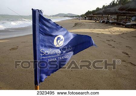 Vietnam, Blue Flag Of Sailing Club; Nha Trang View Large Photo Image Stock Photography - Vietnam, Blue Flag Of Sailing Club; Nha Trang. Fotosearch