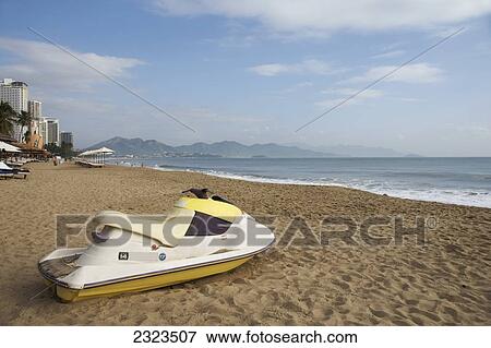 Vietnam, Jet Ski On Beach; Nha Trang View Large Photo Image Stock Photo - Vietnam, Jet Ski On Beach; Nha Trang. Fotosearch