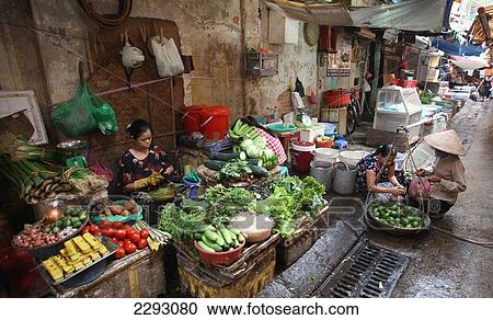 Vietnam, Street market; Hanoi View Large Photo Image Stock Image - Vietnam, Street market; Hanoi. Fotosearch