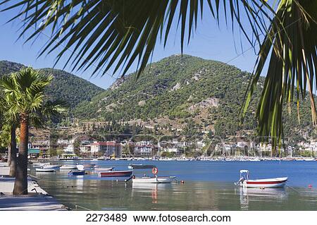 View across the bay; fethiye mugla province turkey View Large Photo Image Stock Photo - View across the bay; fethiye mugla province turkey. Fotosearch