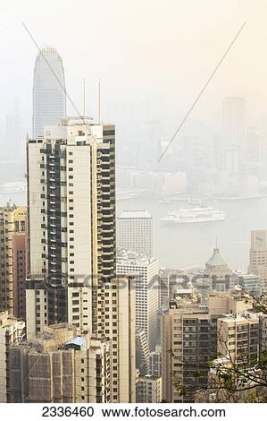 View Across Victoria Harbour From Hong Kong Island To Kowloon; Hong Kong, China View Large Photo Image Stock Image - View Across Victoria Harbour From Hong Kong Island To Kowloon; Hong Kong, China. Fotosearch