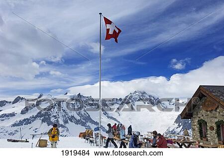Picture - View From Eggishorn, Aletsch Plateau, Goms Valais, Switzerland. Fotosearch