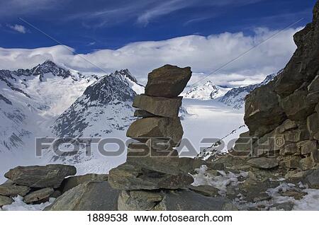 View From Eggishorn Onto The Large Aletsch Glacier. View Large Photo Image Stock Photo - View From Eggishorn Onto The Large Aletsch Glacier.. Fotosearch