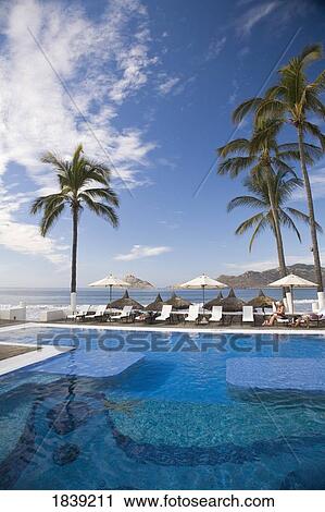 Stock Image - View From Emporio Hotel; Golden Zone, Mazatlan, Sinaloa, Mexico. Fotosearch