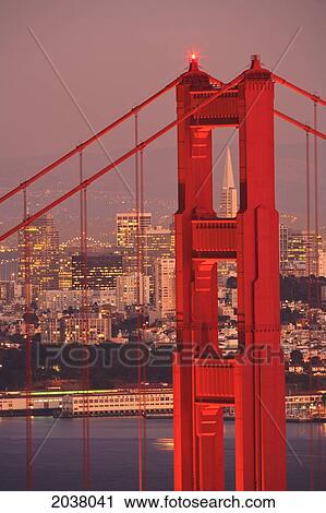 View From Golden Gate National Recreation Area Golden Gate Bridge With City Of San Francisco In The Background; San Francisco California Coast United States Of America View Large Photo Image Stock Image - View From Golden Gate National Recreation Area Golden Gate Bridge With City Of San Francisco In The Background; San Francisco California Coast United States Of America. Fotosearch