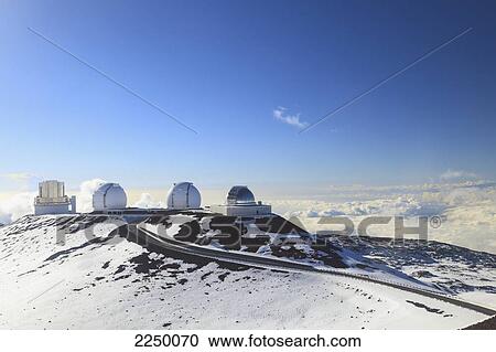 Stock Image - View From Mauna Kea Observatories The Summit Of Mauna Kea On The Island Of Hawaii Hosts The World's Largest Astronomical Observatory; Mauna Kea Hawaii United States Of America. Fotosearch