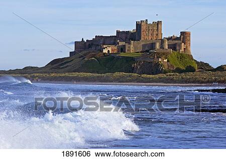 View From Ocean Of Bamburgh Castle. View Large Photo Image Stock Photograph - View From Ocean Of Bamburgh Castle.. Fotosearch
