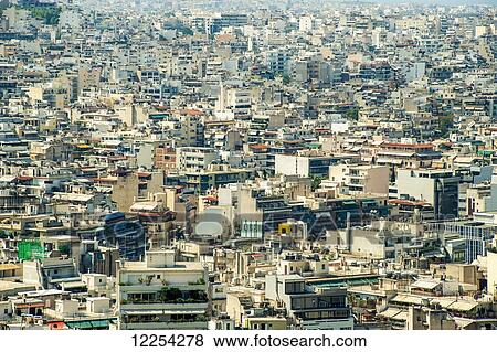 View from the Acropolis; Athens, Greece View Large Photo Image Stock Photo - View from the Acropolis; Athens, Greece. Fotosearch