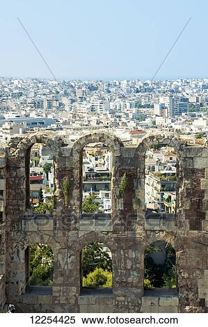 View from the Acropolis; Athens, Greece View Large Photo Image Stock Photography - View from the Acropolis; Athens, Greece. Fotosearch