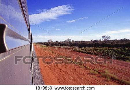 View From The Ghan Train, Blurred Motion View Large Photo Image Stock Image - View From The Ghan Train, Blurred Motion. Fotosearch