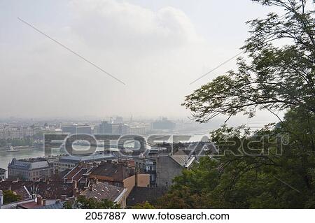 Stock Photo - View From The Halaszbastya Or Fisherman's Bastion, Budapest, Hungary. Fotosearch