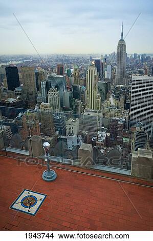 Picture - View From The Top Of The Rock Observatory; New York City New York United States Of America. Fotosearch
