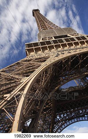View From Underneath The Eiffel Tower; Paris France View Large Photo Image Stock Photo - View From Underneath The Eiffel Tower; Paris France. Fotosearch