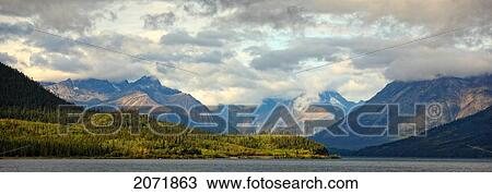 Stock Image - View Looking Southwest On Bennett Lake, Carcross, Yukon. Fotosearch