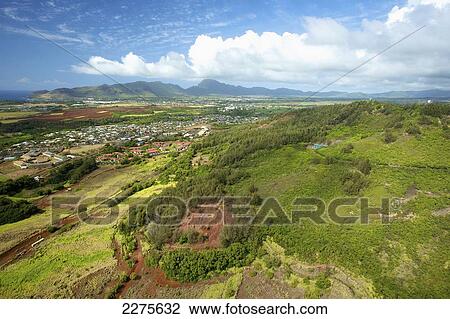 View of an urban area on an hawaiian island; Na Pali coast of Kauai, Hawaii, United States of America View Large Photo Image Stock Image - View of an urban area on an hawaiian island; Na Pali coast of Kauai, Hawaii, United States of America. Fotosearch