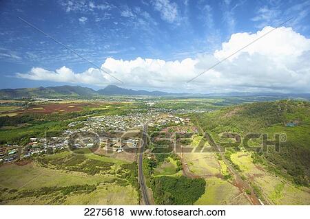 View of an urban area on an hawaiian island; Na Pali coast of Kauai, Hawaii, United States of America View Large Photo Image Stock Photo - View of an urban area on an hawaiian island; Na Pali coast of Kauai, Hawaii, United States of America. Fotosearch