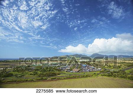 View of an urban area or resort on an hawaiian island; Na Pali coast of Kauai, Hawaii, United States of America View Large Photo Image Stock Photography - View of an urban area or resort on an hawaiian island; Na Pali coast of Kauai, Hawaii, United States of America. Fotosearch