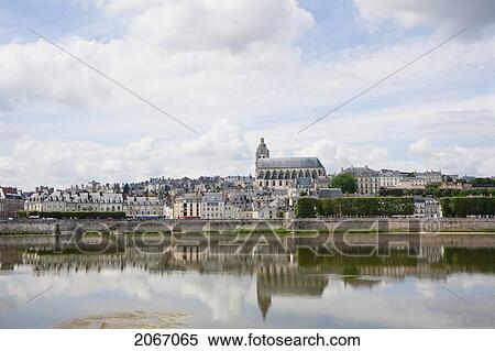 View Of Blois From Across The Loire River, France View Large Photo Image Stock Photography - View Of Blois From Across The Loire River, France. Fotosearch
