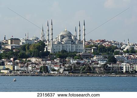 Stock Photo - View of Blue Mosque; Istanbul, Turkey. Fotosearch