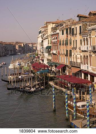 View Of Canal, High Angle; Venice, Italy View Large Photo Image Picture - View Of Canal, High Angle; Venice, Italy. Fotosearch