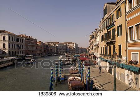 View Of Canal, High Angle; Venice, Italy View Large Photo Image Stock Photograph - View Of Canal, High Angle; Venice, Italy. Fotosearch