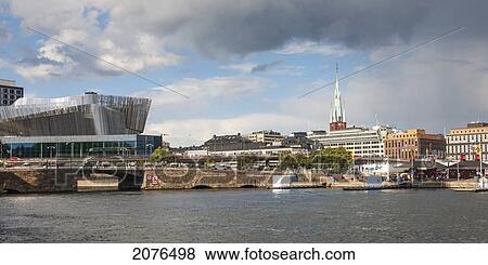 View Of Cityscape Along The Water's Edge; Stockholm Sweden View Large Photo Image Stock Photo - View Of Cityscape Along The Water's Edge; Stockholm Sweden. Fotosearch
