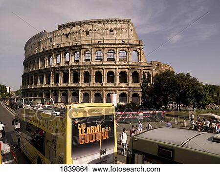 Picture - View Of Colosseum.; Rome, Italy. Fotosearch