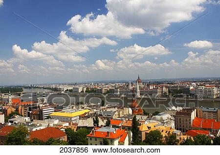 View Of Danube River Through The Capital City; Budapest Hungary View Large Photo Image Stock Photograph - View Of Danube River Through The Capital City; Budapest Hungary. Fotosearch
