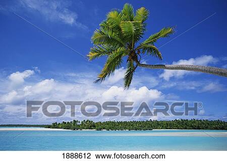 Stock Image - View Of Deserted Beach From Tapuae Tai Island. Fotosearch