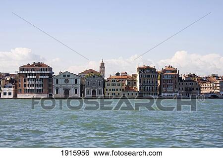 Stock Photograph - View Of Dorsoduro From Giudecca. Fotosearch