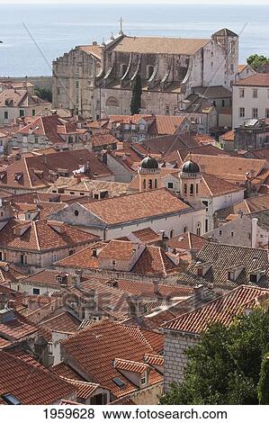 Stock Photo - View Of Dubrovnik From The City Walls, Dubrovnik-Neretva, Croatia. Fotosearch