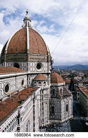 Picture - View Of Duomo And Florence, High Angle View. Fotosearch