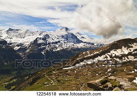 View of Eiger from First; Grindelwald, Bernese Oberland, Switzerland View Large Photo Image Stock Photo - View of Eiger from First; Grindelwald, Bernese Oberland, Switzerland. Fotosearch