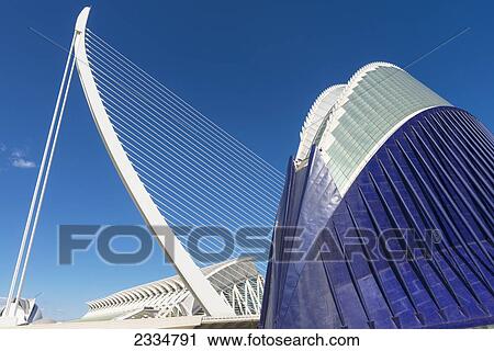 View Of El Pont De L'assut De L'or, L'agora And El Museu De Les Ciencies Principe Felipe In Ciudad De Las Artes Y Las Ciencias (City Of Arts And Sciences); Valencia, Spain View Large Photo Image Stock Image - View Of El Pont De L'assut De L'or, L'agora And El Museu De Les Ciencies Principe Felipe In Ciudad De Las Artes Y Las Ciencias (City Of Arts And Sciences); Valencia, Spain. Fotosearch