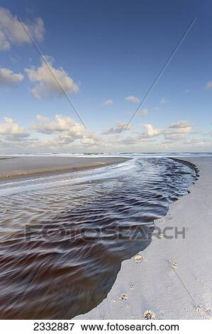 Stock Photo - View Of Empty Beach; Byron Bay, New South Wales, Australia. Fotosearch
