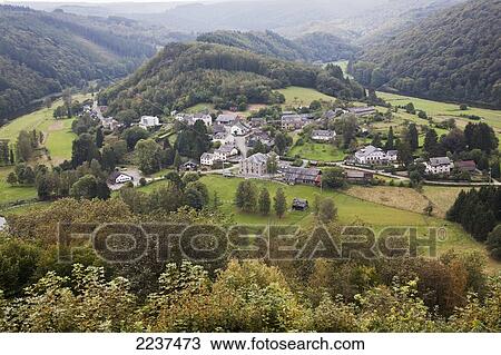 Stock Image - View Of Frahan; Frahan Rochehaut Belgium. Fotosearch