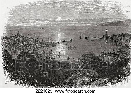 Stock Photography - View Of Genoa, Northern Italy In The Late 19Th Century. From Italian Pictures By Rev. Samuel Manning, Published C. 1890.. Fotosearch