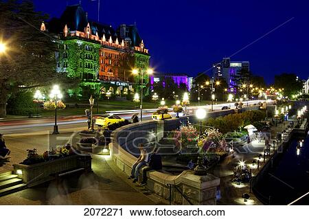 View Of Government Street At Night, Victoria, Vancouver Island, British Columbia View Large Photo Image Stock Image - View Of Government Street At Night, Victoria, Vancouver Island, British Columbia. Fotosearch